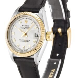 Replica Rolex Lady-Datejust White Dial 69173 Leather 26 mm