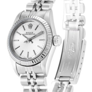 Replica Rolex Oyster Perpetual Lady Silver Dial 67194 24 mm