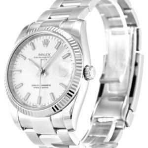 Replica Rolex Oyster Perpetual Date White Dial 115234 34 mm