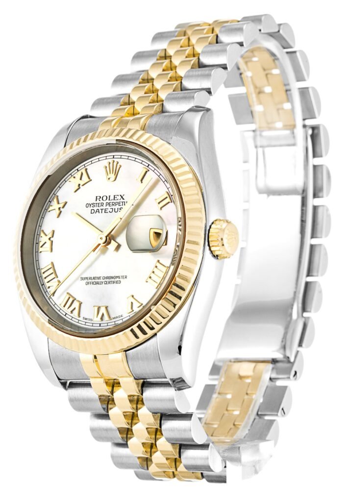 Replica Rolex Datejust Mother of Pearl – White Dial 116233 36 mm Bezel & Crystal