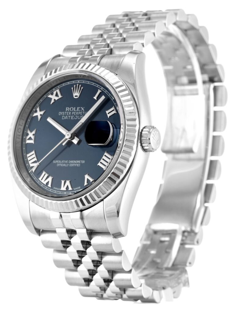Replica Rolex Datejust Blue Dial 116234 36 mm Bezel & Crystal