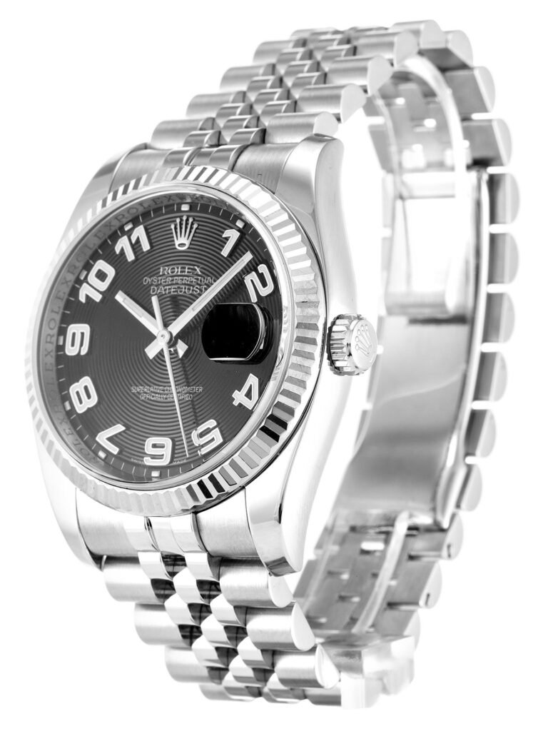 Replica Rolex Datejust Black Dial 116234 36 mm Bezel & Crystal