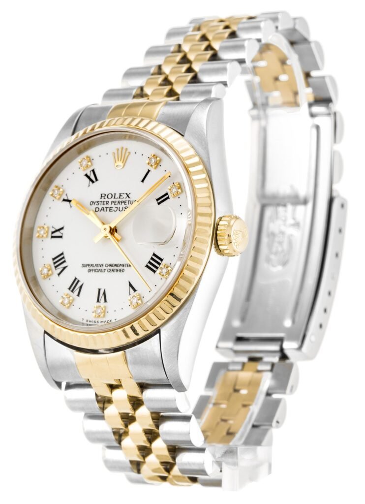 Replica Rolex Datejust White Dial 16233 36 mm Bezel & Crystal