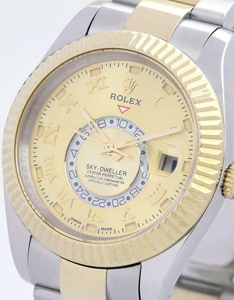 Replica Rolex Sky-Dweller Gold Dial 326938-2 Case Profile