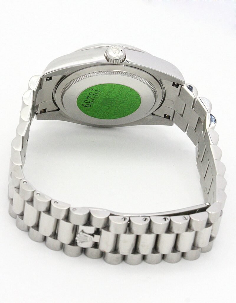 Replica Rolex Day-Date Green and Silver with Diamonds Dial 118346 36 mm Case Profile