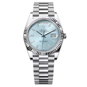 Superclone Rolex Day-Date Ice Blue Diamond Dial 228236-0006 40 mm