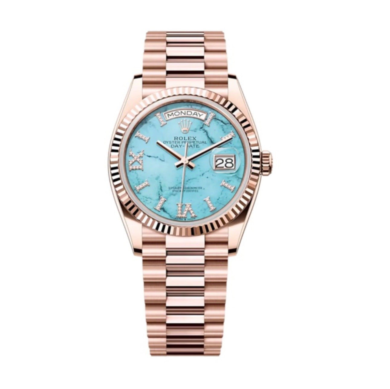 Superclone Rolex Day-Date Turquoise Dial 128235 40 mm