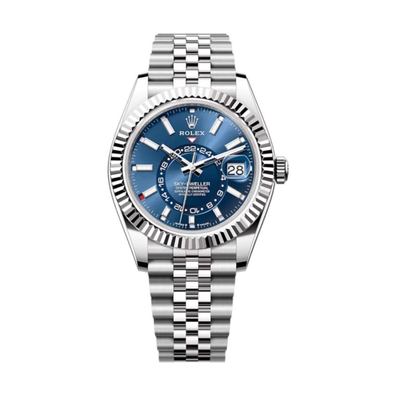 Superclone Rolex Sky-Dweller Bright blue Dial 336934 Jubilee