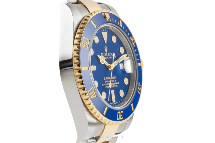 Superclone Rolex Submariner Blue Dial 116613LB “Bluesy” Case Profile
