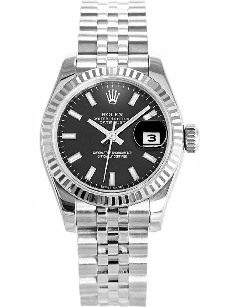Replica Rolex Datejust Black Dial 179174 26 mm