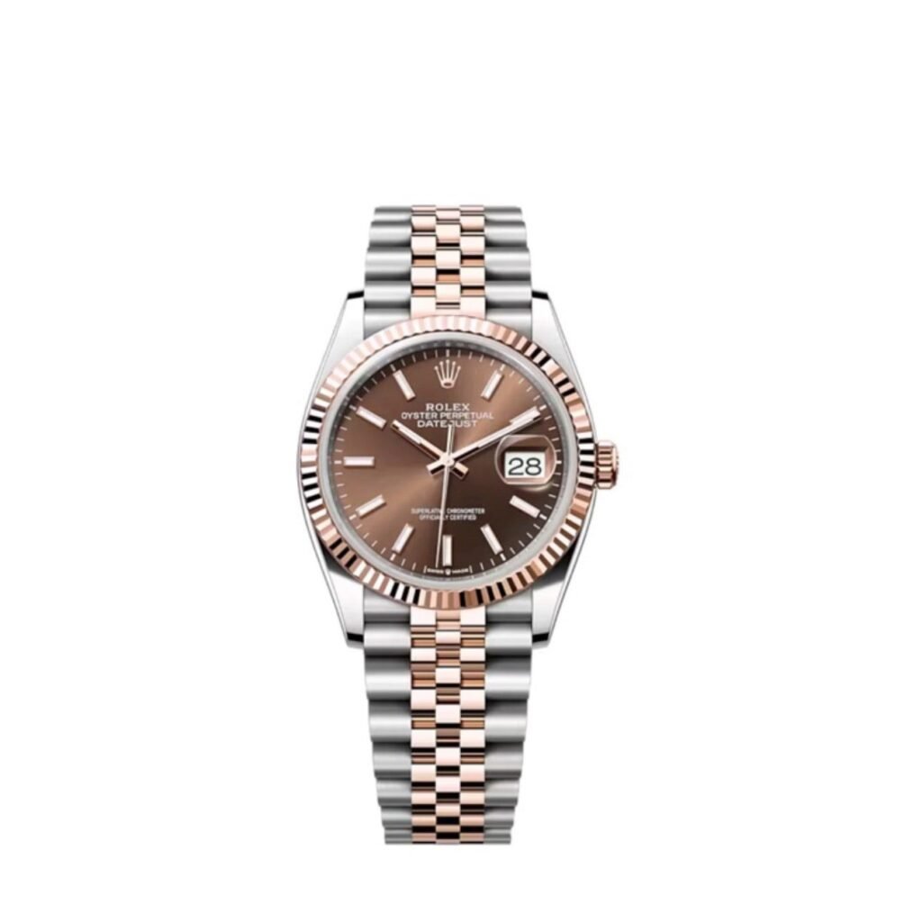 Rolex Datejust Chocolate Dial 126231 Jubilee 36 mm Dial Details