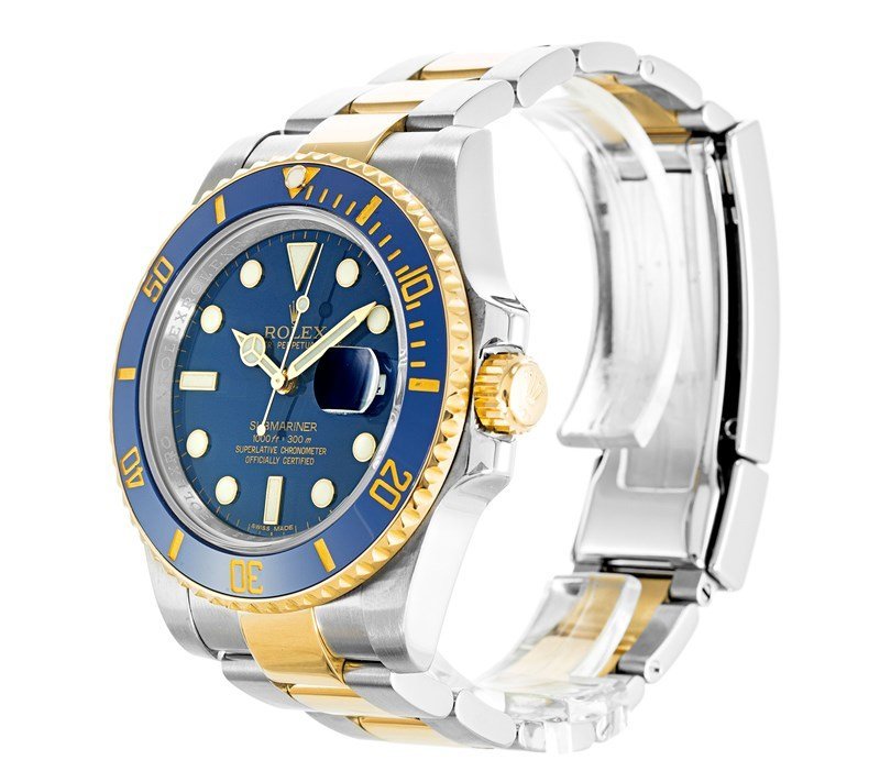 Superclone Rolex Submariner Blue Dial 116613LB “Bluesy” Bezel & Crystal