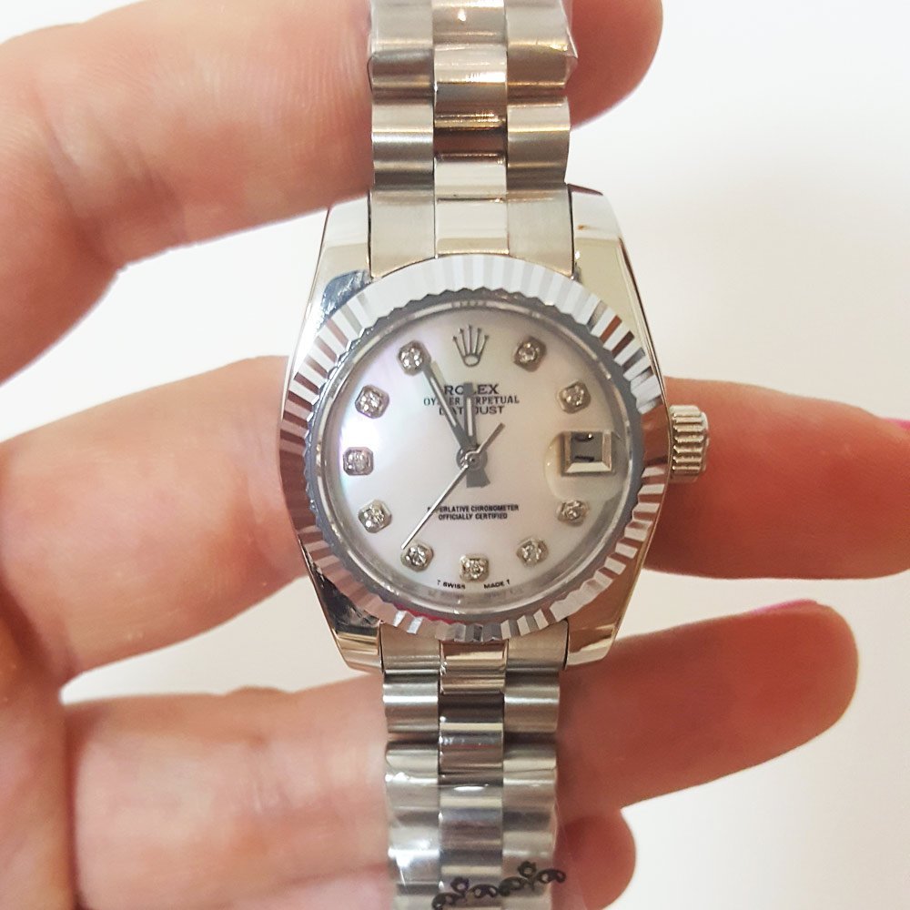 Replica Rolex Datejust Mother of Pearl Dial 179179 26 mm Bracelet & Clasp
