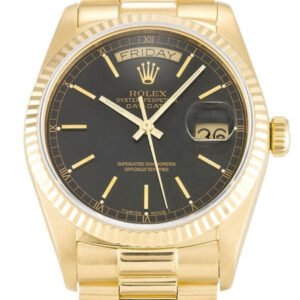 Replica Rolex Day-Date Black Dial 18038 36 mm