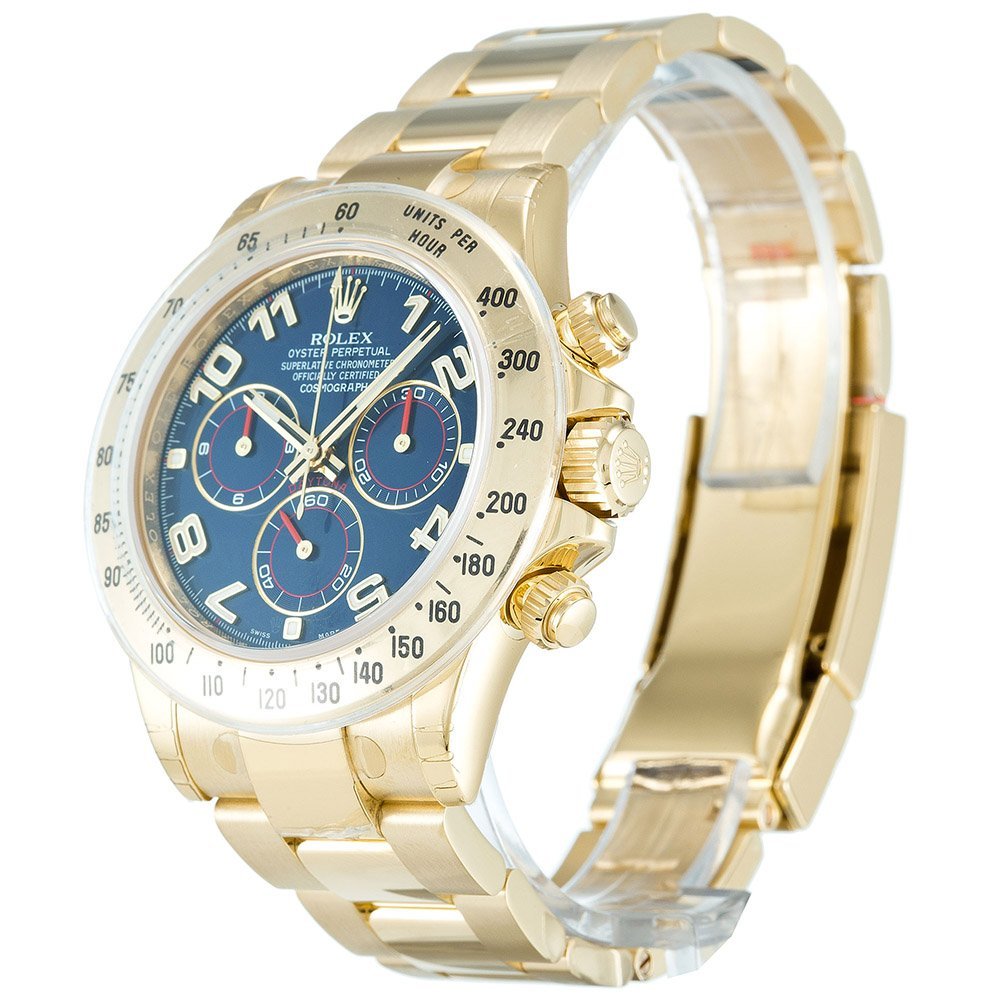 Replica Rolex Daytona Blue Dial 116528 Bezel & Crystal