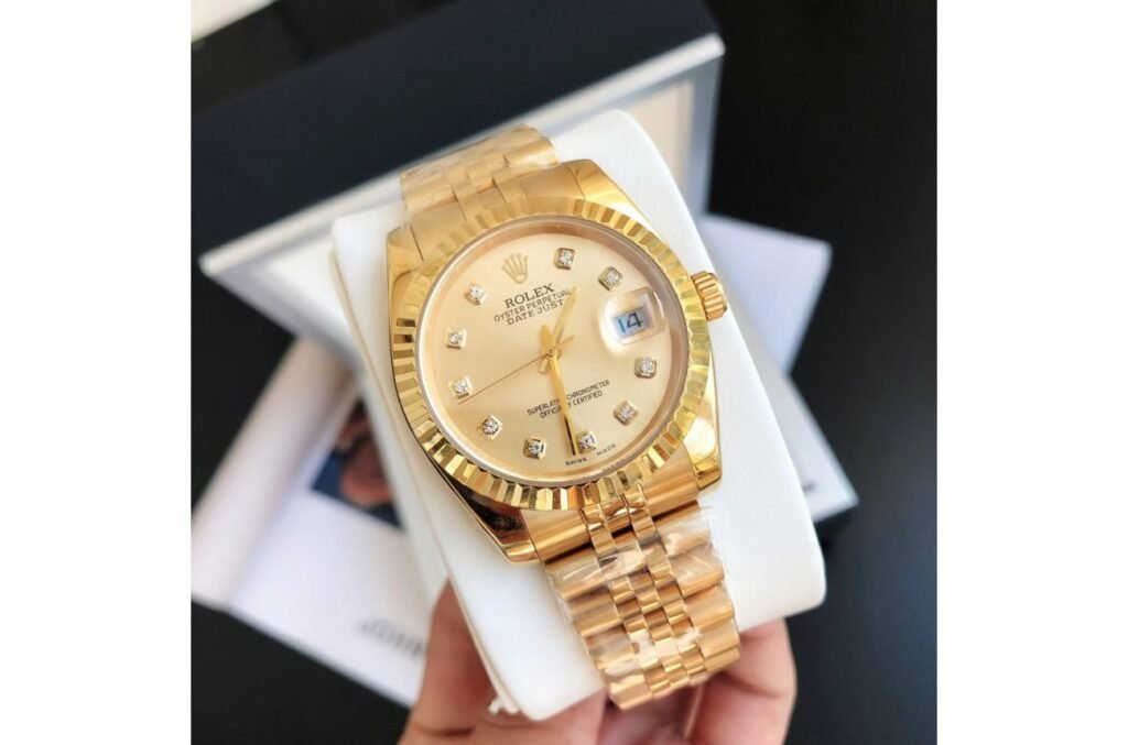 Replica Rolex Datejust RG/RG Jub Gold/Dial 36/28 mm Bezel & Crystal