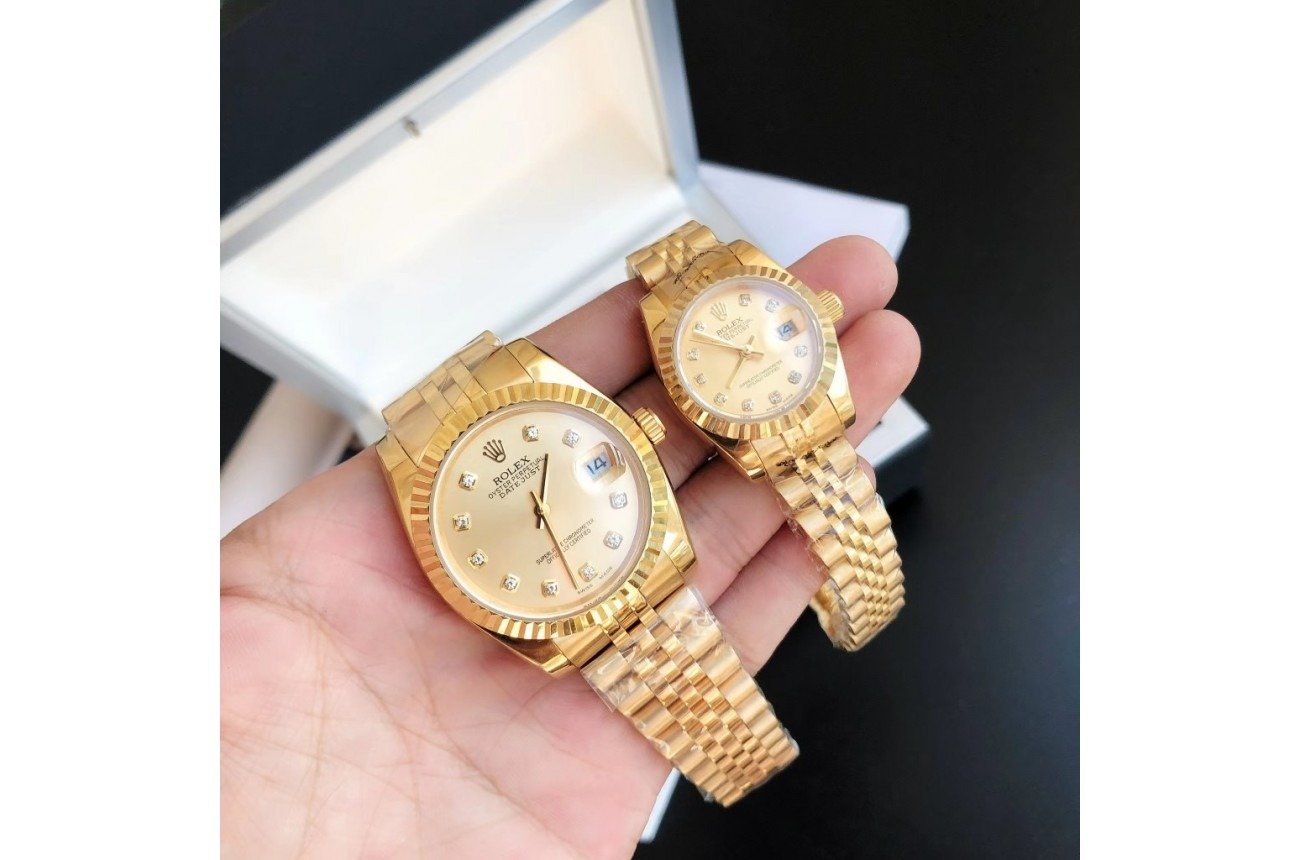 Replica Rolex Datejust RG/RG Jub Gold/Dial 36/28 mm