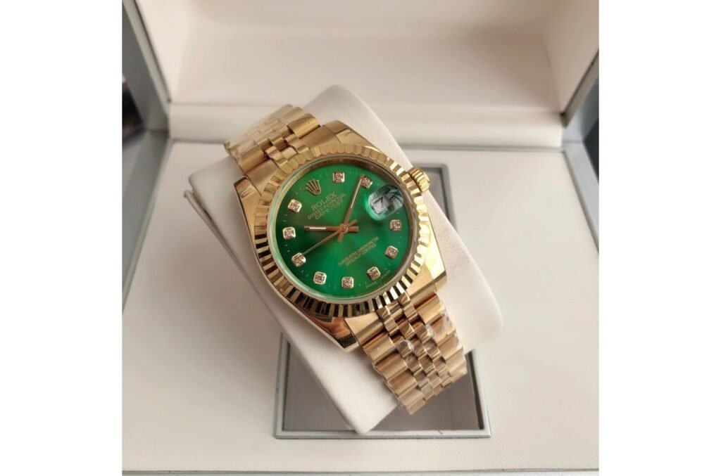 Replica Rolex Datejust RG/RG Jub Green/Dial 36/28 mm Case Profile