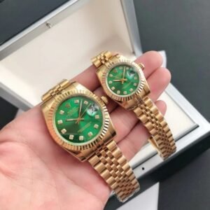 Replica Rolex Datejust RG/RG Jub Green/Dial 36/28 mm