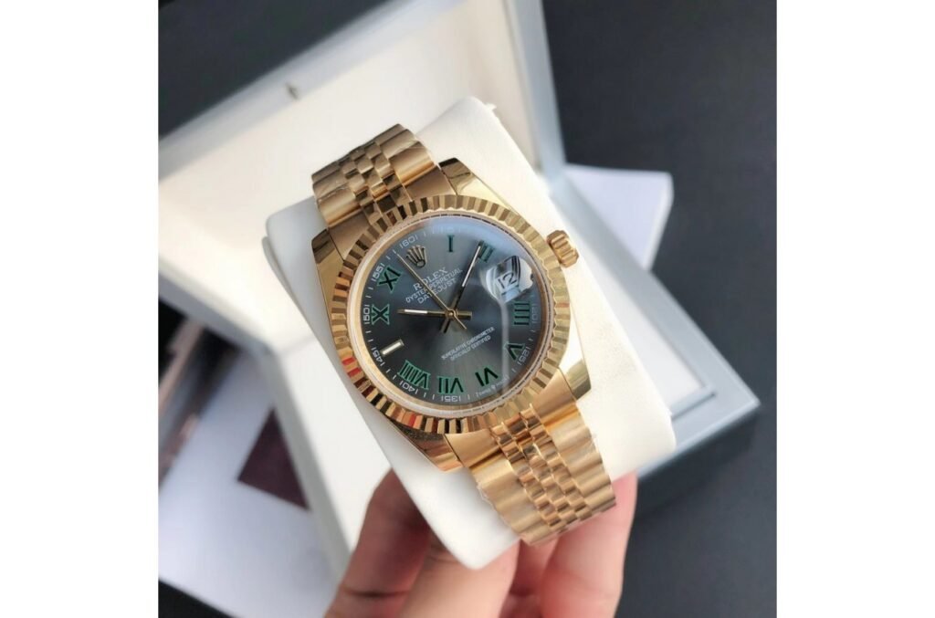 Replica Rolex Datejust RG/RG Jubilee Bracelet 36/28 mm Bezel & Crystal