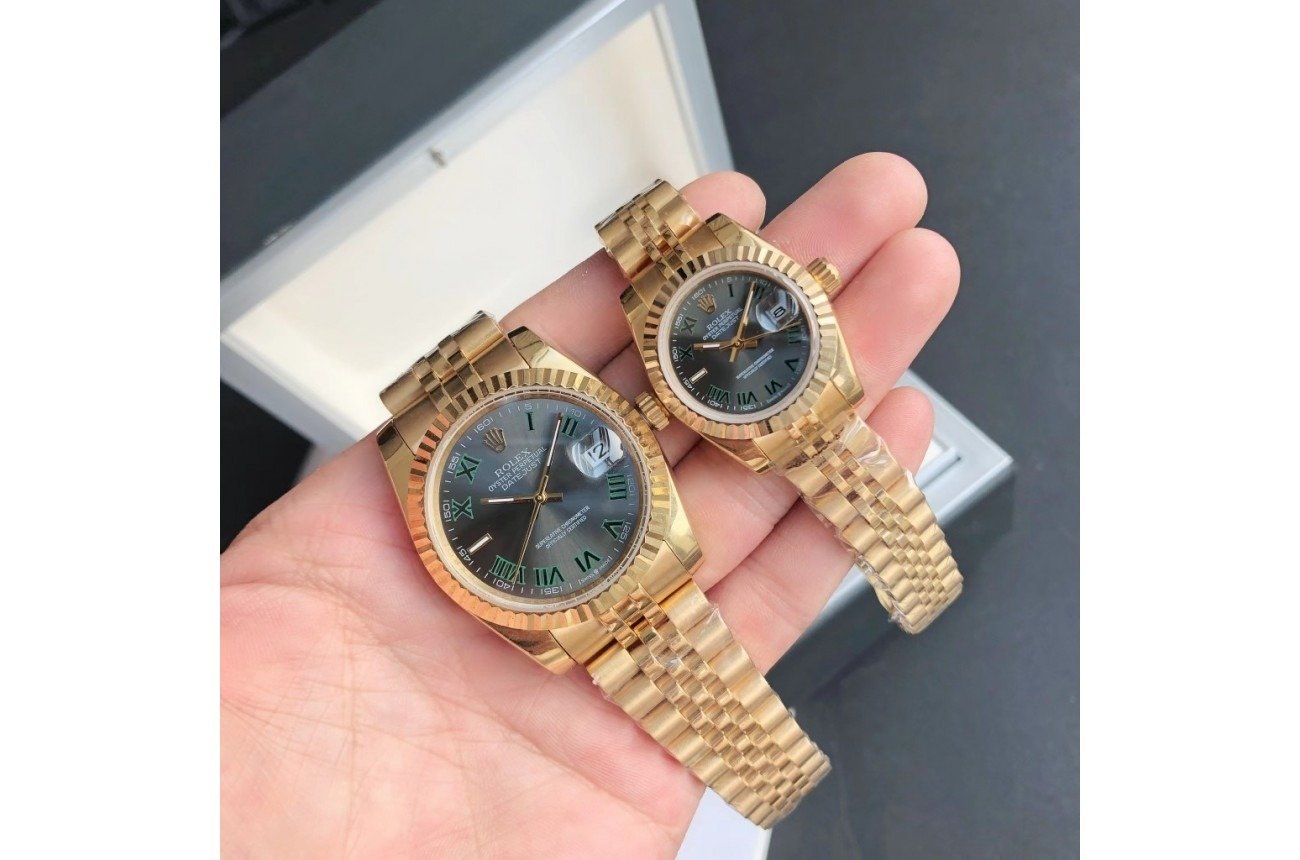 Replica Rolex Datejust RG/RG Jubilee Bracelet 36/28 mm