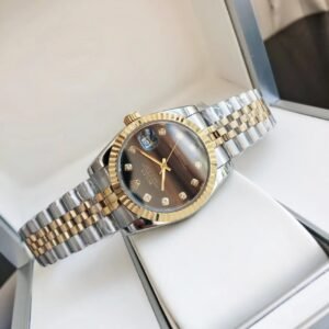 Replica Rolex Datejust RG/SS Jub Black/Dia 36/28 mm