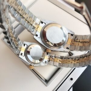 Replica Rolex Datejust RG/SS Jub Black/Dia 36/28 mm