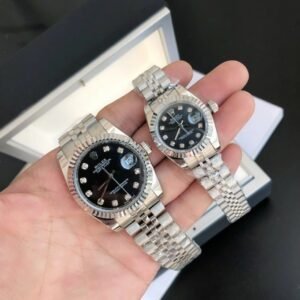 Replica Rolex Datejust SS/SS Jub Black/Dial 36/28 mm