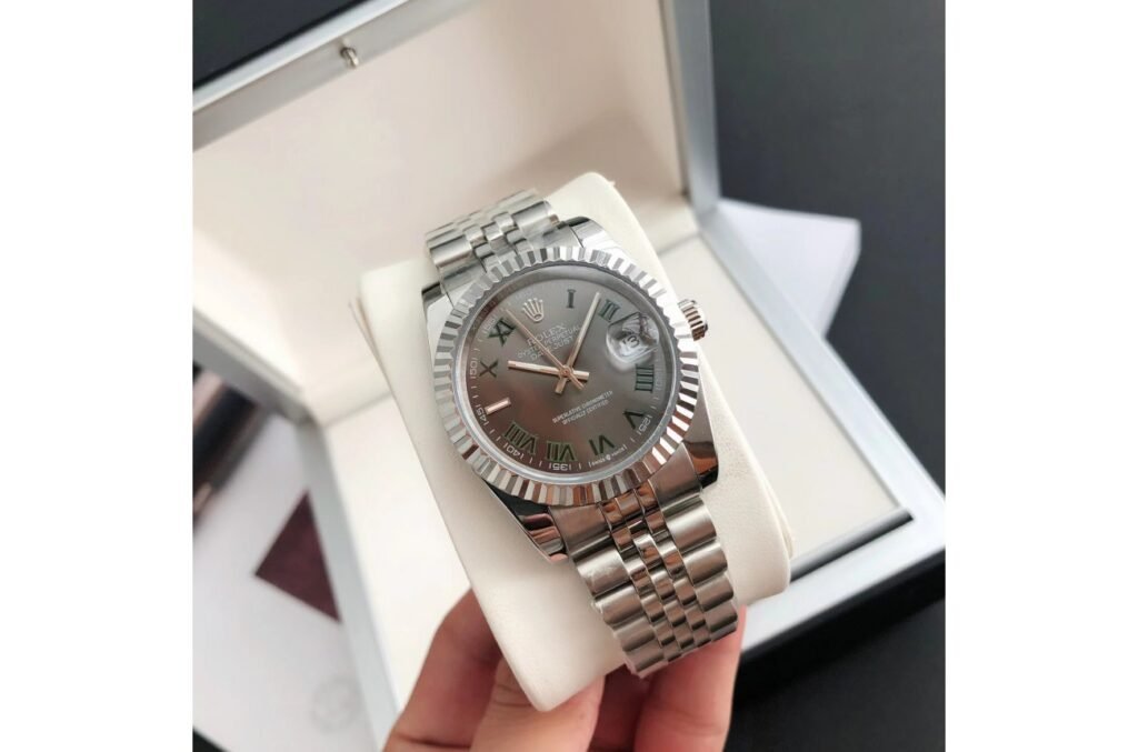 Replica Rolex Datejust SS/SS Jub Grey/Rmn 36/28 mm Bezel & Crystal