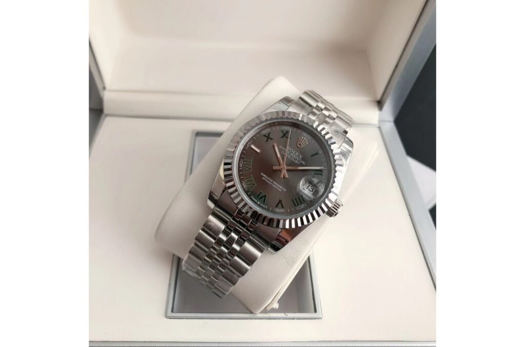 Replica Rolex Datejust SS/SS Jub Grey/Rmn 36/28 mm Bracelet & Clasp