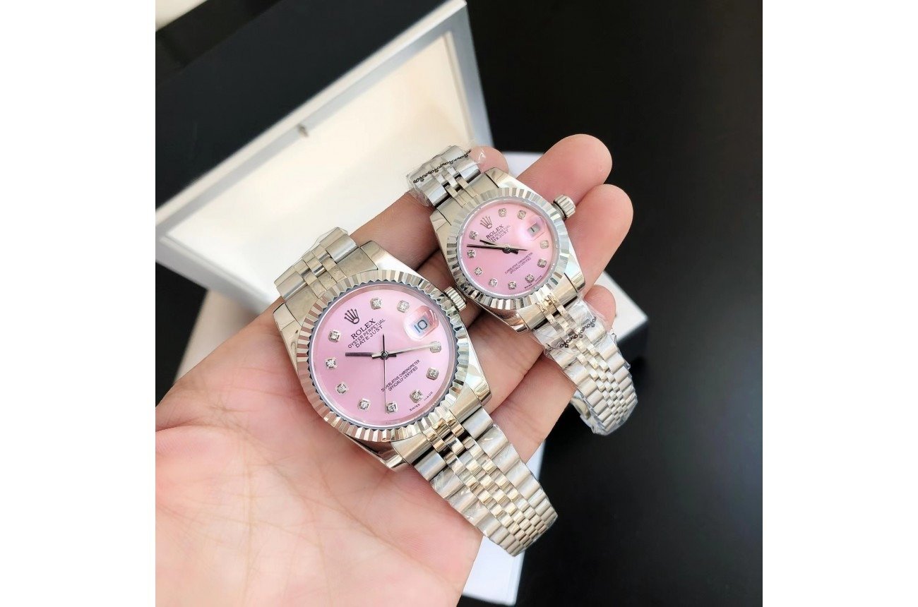 Replica Rolex Datejust SS/SS Jub Pink/Dial 36/28 mm