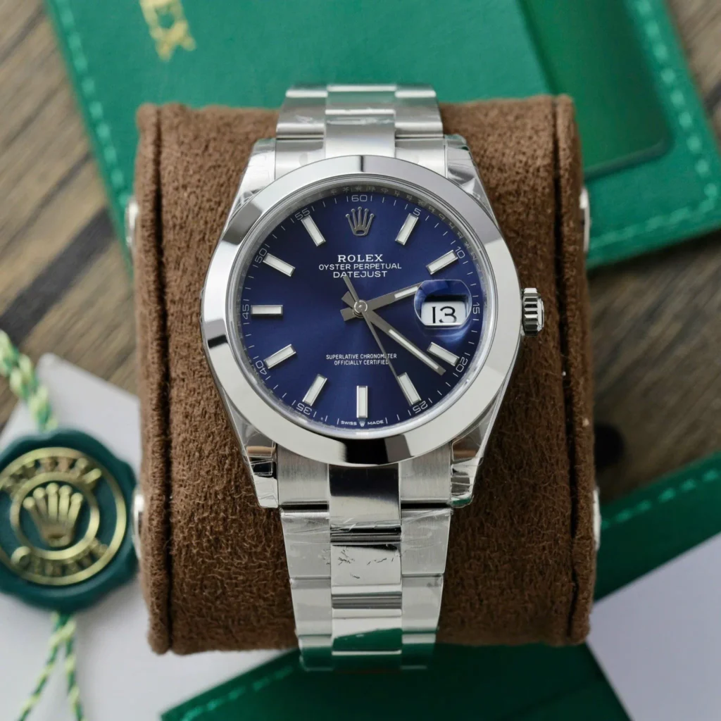 Replica Rolex Datejust II Blue Dial 116300 41 mm Bezel & Crystal