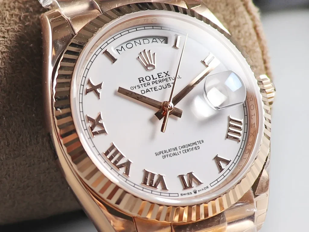 Replica Rolex Day-Date White Dial 118235 F 36 mm Case Profile