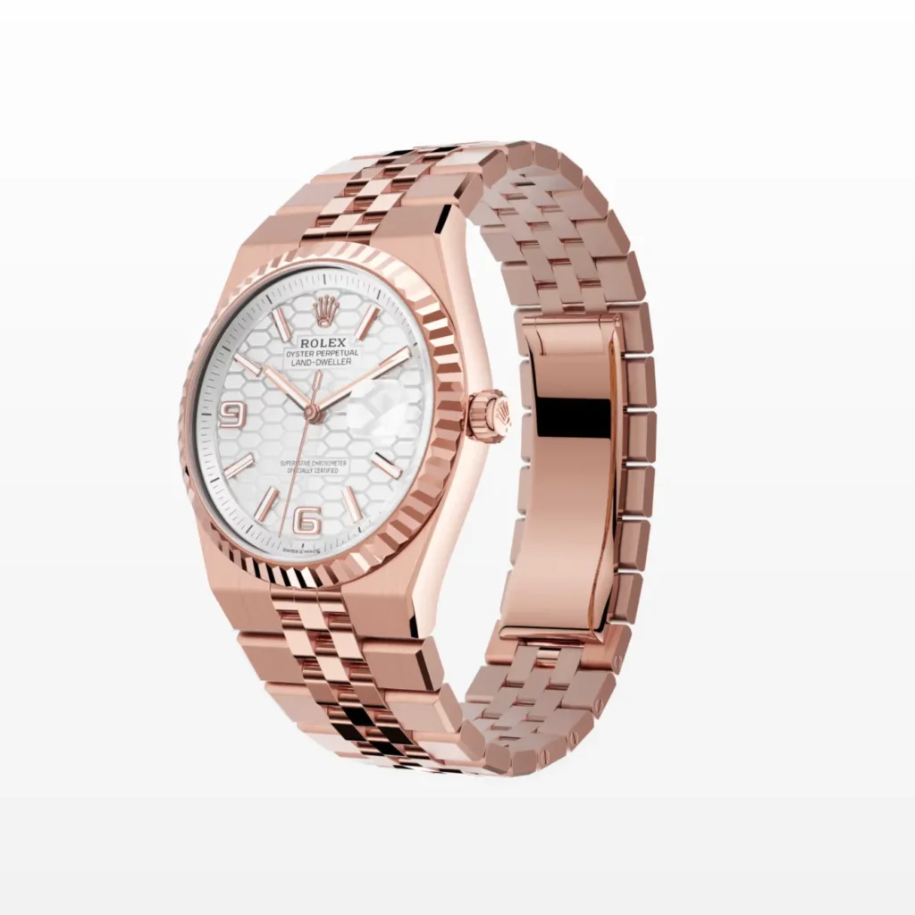 Rolex Land-Dweller 36 mm Everose gold (2025) Case Profile