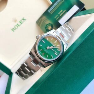 Replica Rolex Oyster Perpetual SS/SS Green/Stk 31/41 mm
