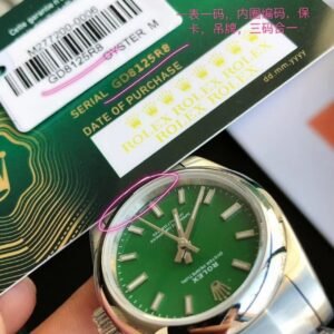Replica Rolex Oyster Perpetual SS/SS Green/Stk 31/41 mm
