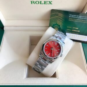 Replica Rolex Oyster Perpetual SS/SS Red/Stk 31/41 mm