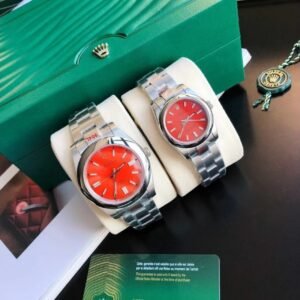 Replica Rolex Oyster Perpetual SS/SS Red/Stk 31/41 mm