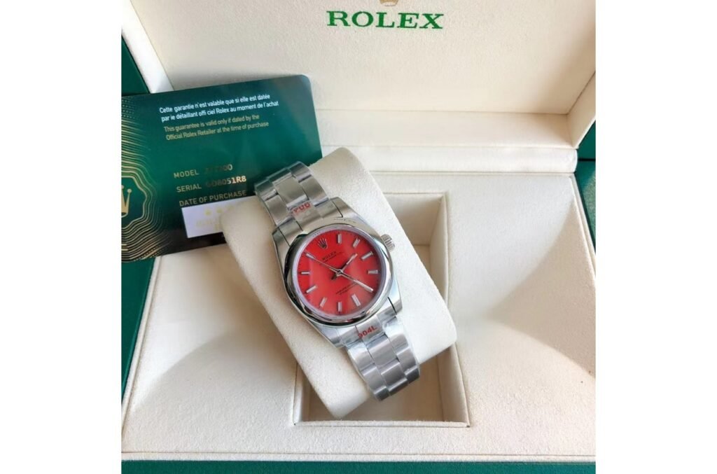 Replica Rolex Oyster Perpetual SS/SS Red/Stk 31/41 mm Case Back