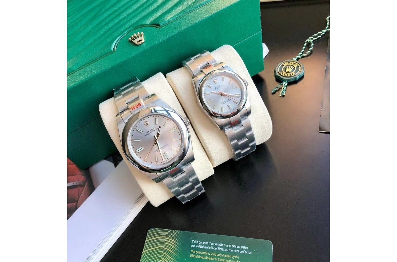 Replica Rolex Oyster Perpetual SS/SS Sliver/Stk 31/41 mm