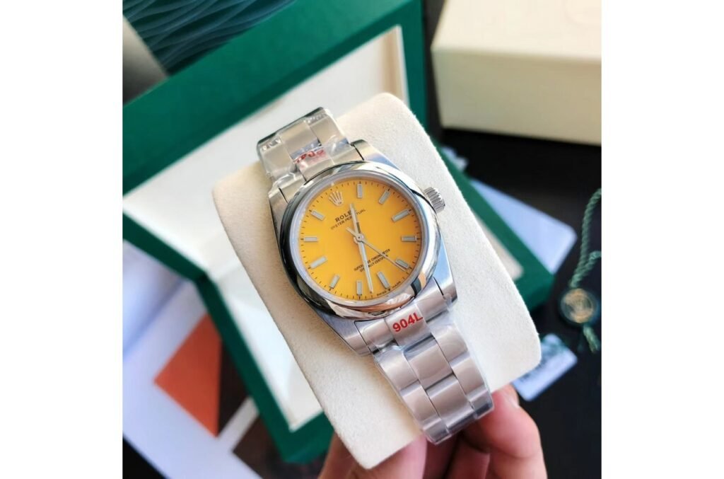 Replica Rolex Oyster Perpetual SS/SS Yellow/Stk 31/41 mm Bezel & Crystal