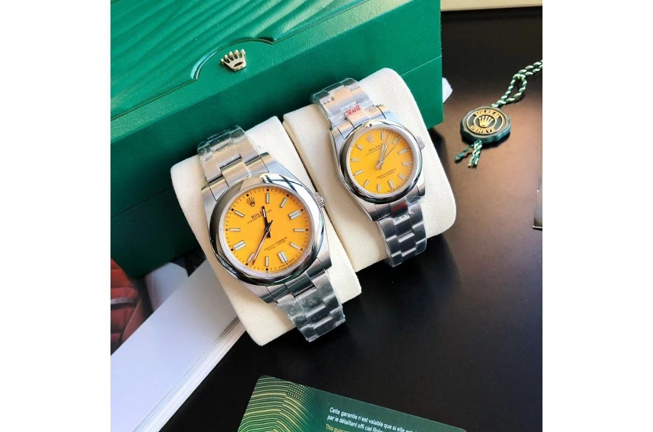 Replica Rolex Oyster Perpetual SS/SS Yellow/Stk 31/41 mm