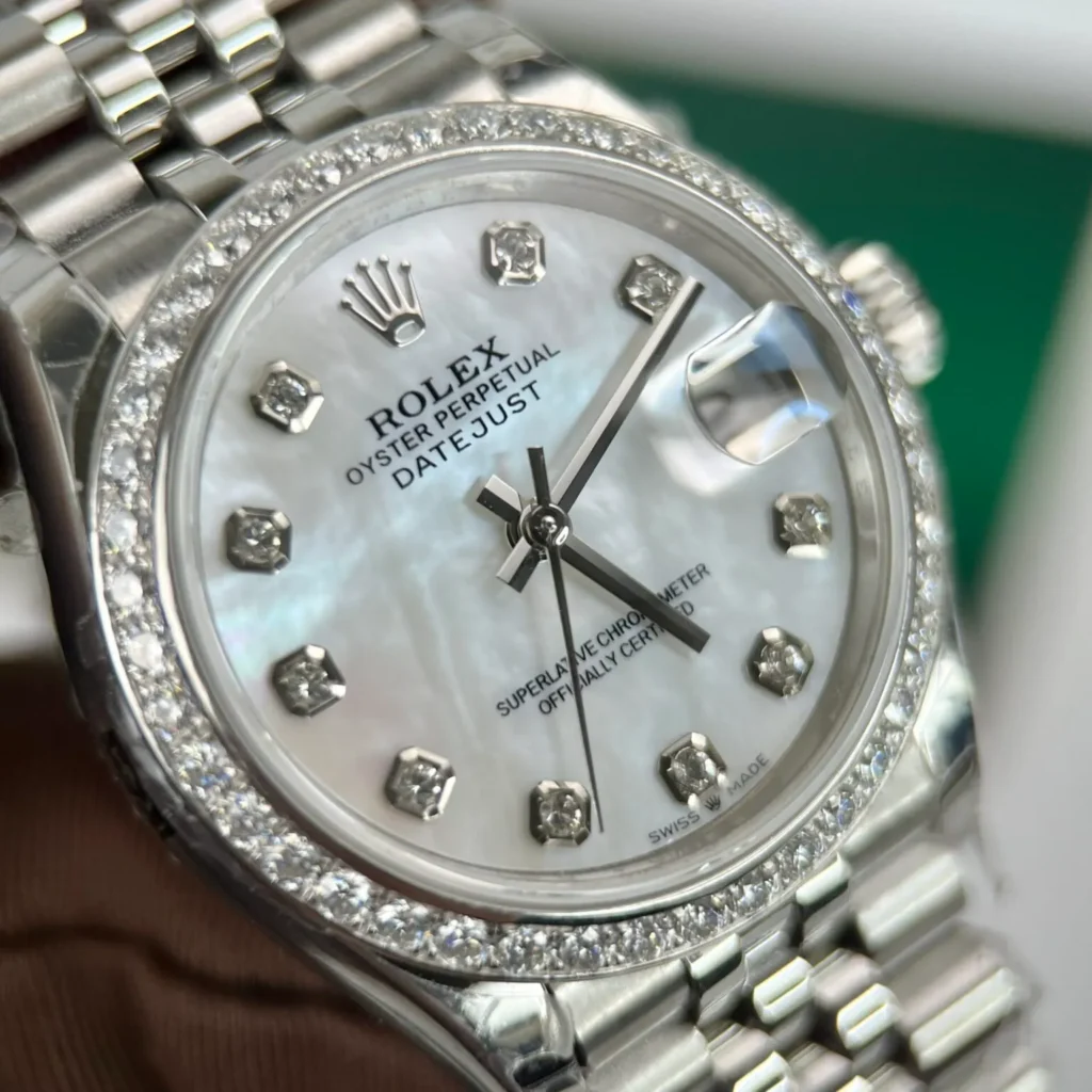 Replica Rolex Datejust Mother of Pearl – White Dial 116244 36 mm Case Profile