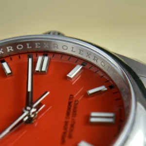 Replica Rolex Oyster Perpetual Coral Red Dial 124300 41 mm