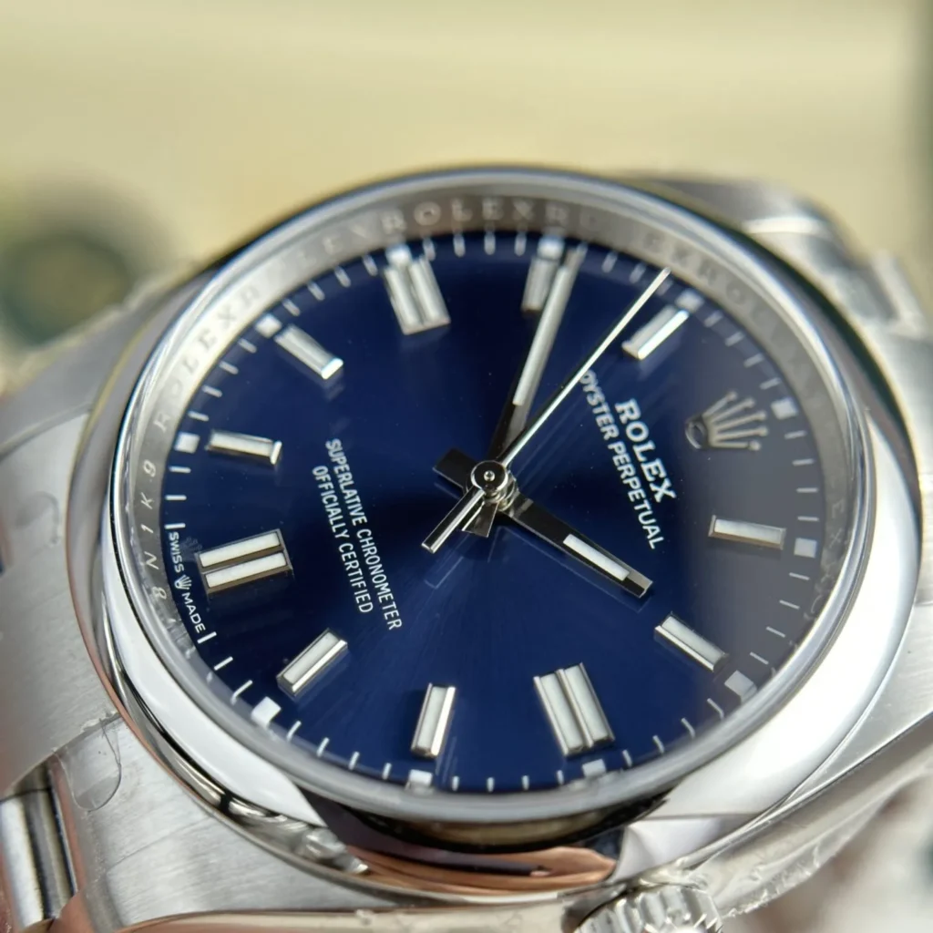 Replica Rolex Oyster Perpetual Lady Blue Dial 126000 36 mm Bracelet & Clasp