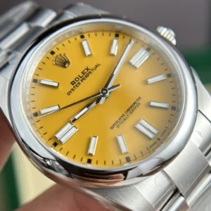 Replica Rolex Oyster Perpetual Yellow Dial 124300 41 mm