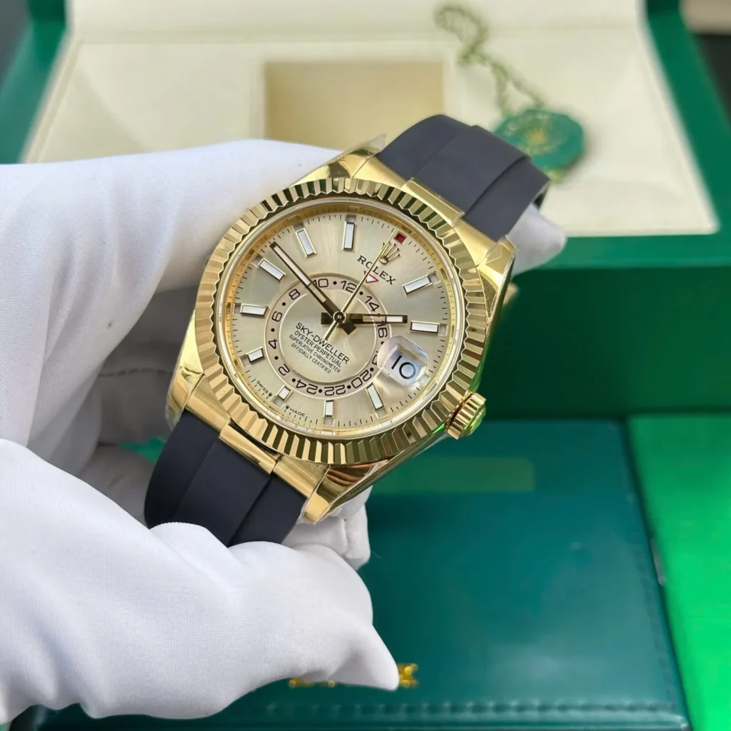 Superclone Rolex Sky-Dweller Champagne Dial 336238 Case Profile