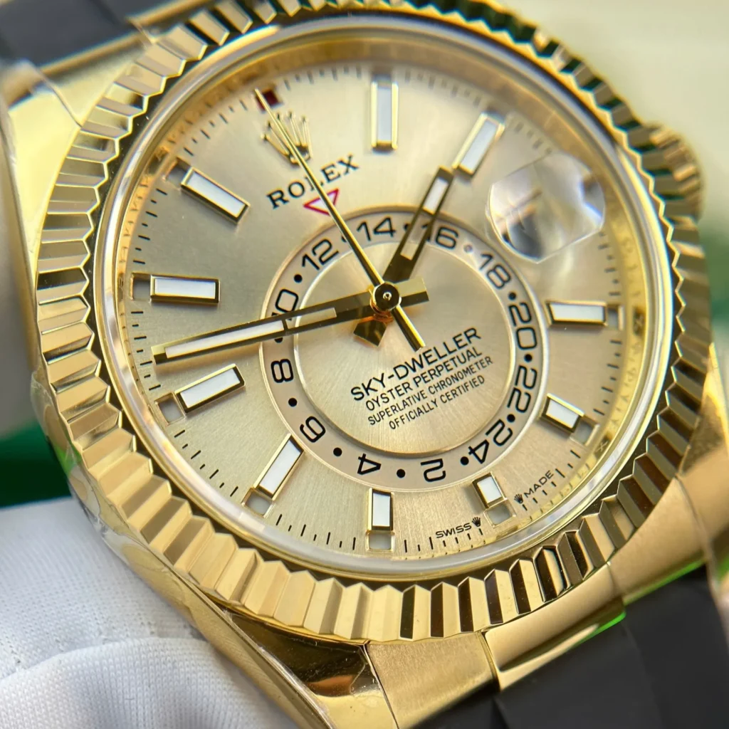 Superclone Rolex Sky-Dweller Champagne Dial 336238 Additional Detail
