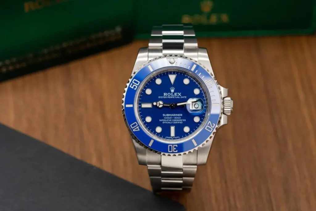 Superclone Rolex Submariner Blue Dial 116619LB “Smurf” Bezel & Crystal