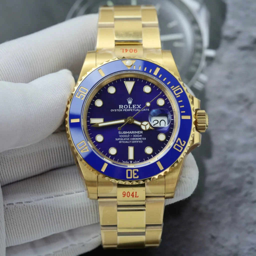 Replica Rolex Submariner Blue Dial 126618LB Bezel & Crystal